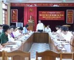 Đồng chí Phạm Duy Cường - phó bí thư tỉnh ủy, chủ tịch UBND tỉnh làm việc với huyện Trấn Yên