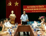 Ban thường vụ tỉnh ủy Yên Bái làm việc với huyện Văn Chấn