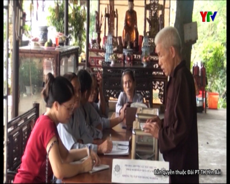 Các tăng ni, phật tử Yên Bái hướng về Đại hội Phật giáo tỉnh Yên Bái lần thứ II