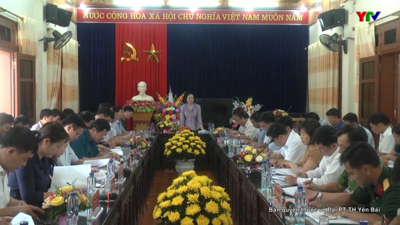 Đồng chí Bí thư Tỉnh ủy Phạm Thị Thanh Trà làm việc với Ban Chấp hành Đảng bộ huyện Mù Cang Chải