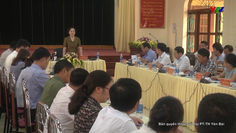 Đồng chí Bí thư Tỉnh ủy Phạm Thị Thanh Trà làm việc tại huyện Trạm Tấu