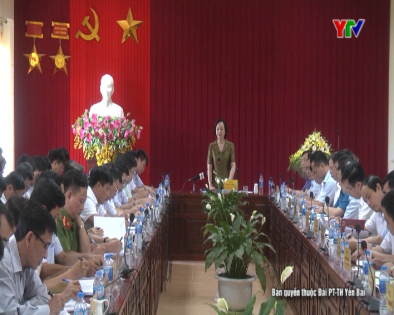 Đồng chí Bí thư Tỉnh ủy Phạm Thị Thanh Trà làm việc với BCH Đảng bộ huyện Văn Yên