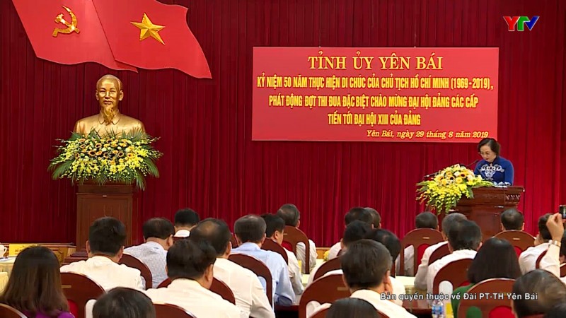 Tỉnh Yên Bái kỷ niệm 50 năm thực hiện Di chúc của Chủ tịch Hồ Chí Minh và phát động đợt thi đua đặc biệt chào mừng Đại hội Đảng các cấp tiến tới Đại hội XIII của Đảng