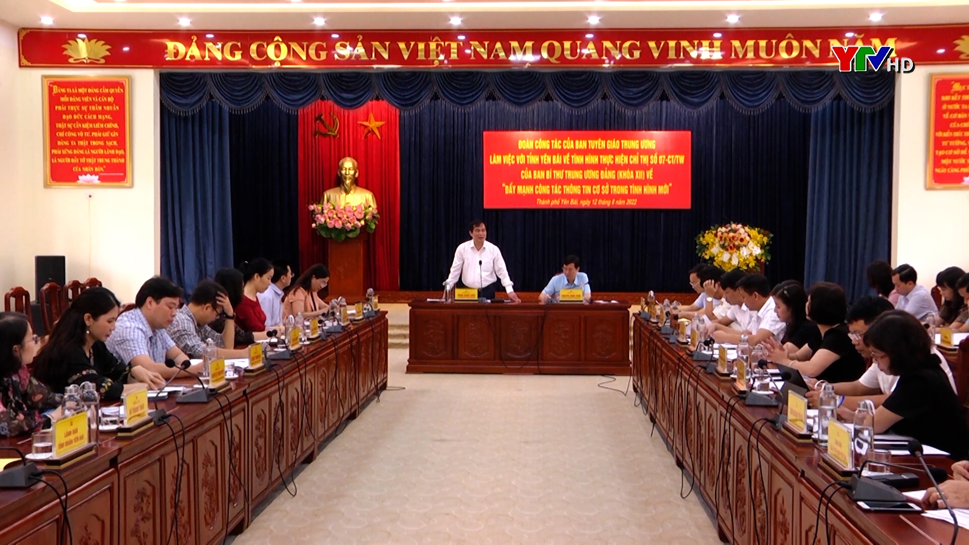 Ban Tuyên giáo Trung ương làm việc với tỉnh Yên Bái về tình hình thực hiện Chỉ thị số 07 của Ban Bí thư Trung ương Đảng khóa XII