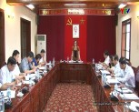 Đồng chí chủ tịch UBND tỉnh Phạm Thị Thanh Trà làm việc với tổ tuyên truyền phục vụ Đại hội Đảng bộ tỉnh lần thứ 18