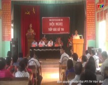 Tổ Đại biểu HĐND tỉnh bầu tại huyện Văn Chấn tiếp xúc cử tri thị trấn Nông trường Nghĩa Lộ và thị trấn Nông trường Trần Phú.