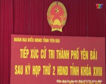 Đoàn đại biểu HĐND tỉnh Yên Bái khóa XVIII tiếp xúc cử tri thành phố Yên Bái