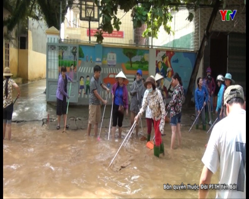 Thành phố Yên Bái khắc phục hậu quả mưa lớn