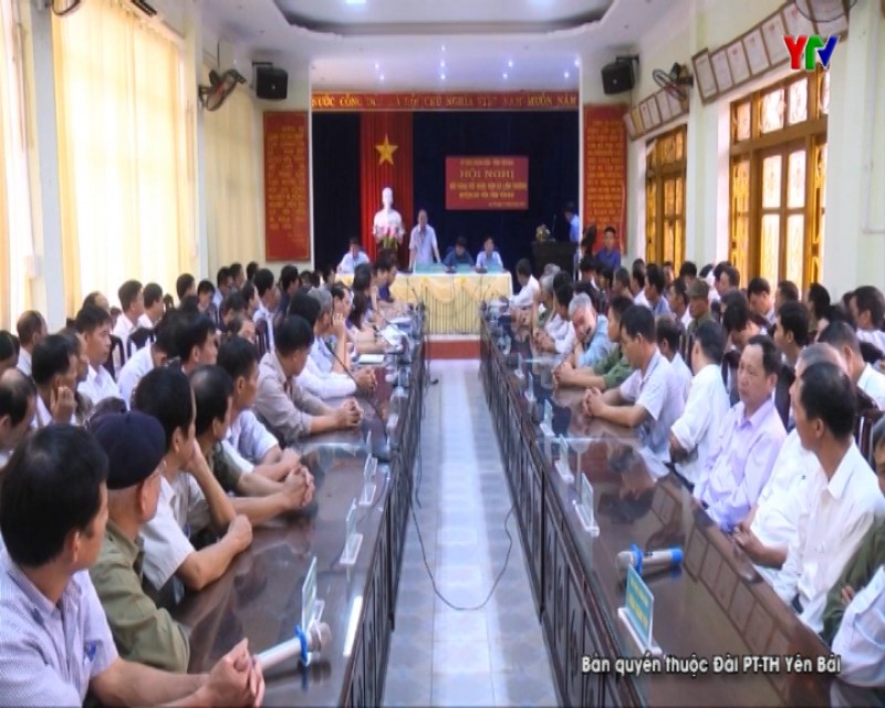Hội nghị đối thoại với nhân dân xã Lâm Thượng, huyện Lục Yên về hoạt động thăm dò khoáng sản
