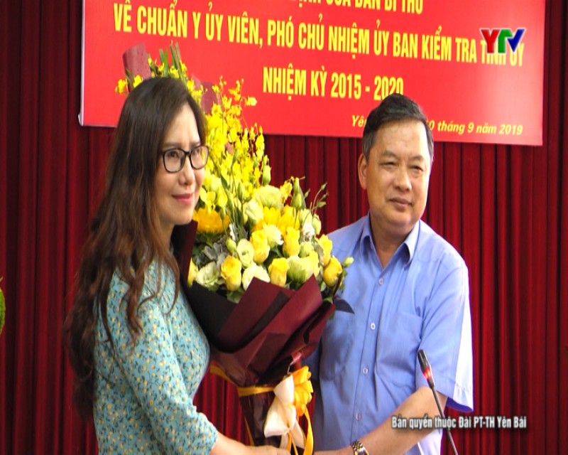 Đồng chí Vương Thị Thanh Lâm giữ chức Phó Chủ nhiệm Ủy ban Kiểm tra Tỉnh ủy Yên Bái