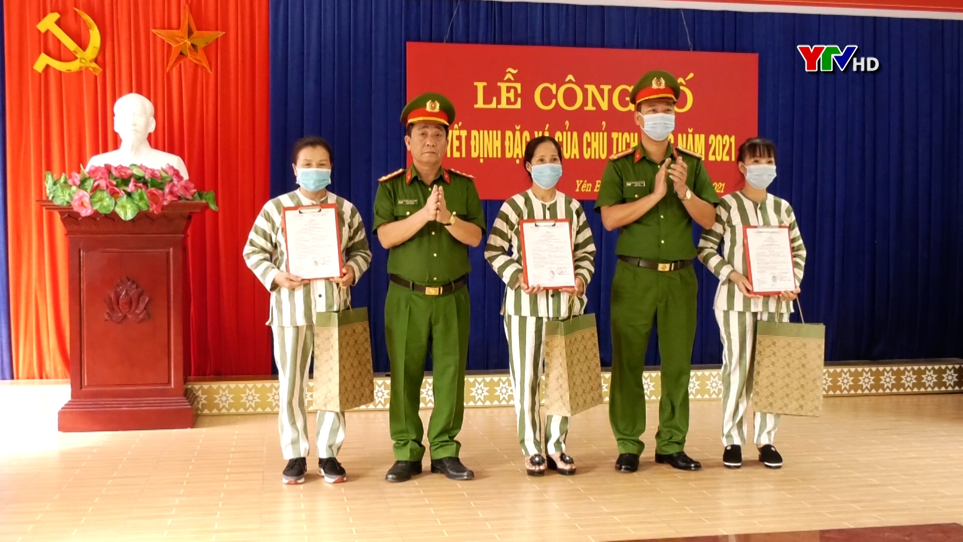3 phạm nhân tại Trại tạm giam Công an tỉnh Yên Bái được đặc xá