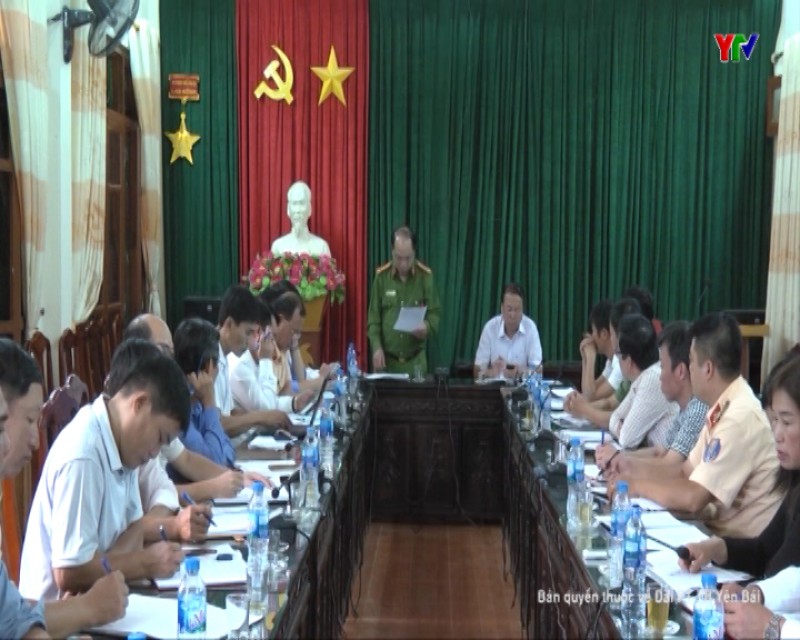Ban ATGT tỉnh làm việc tại huyện Mù Cang Chải