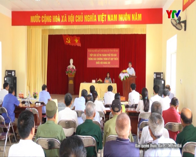 Đoàn Đại biểu Quốc hội tỉnh tiếp xúc cử tri xã Giới Phiên và Phúc Lộc, thành phố Yên Bái