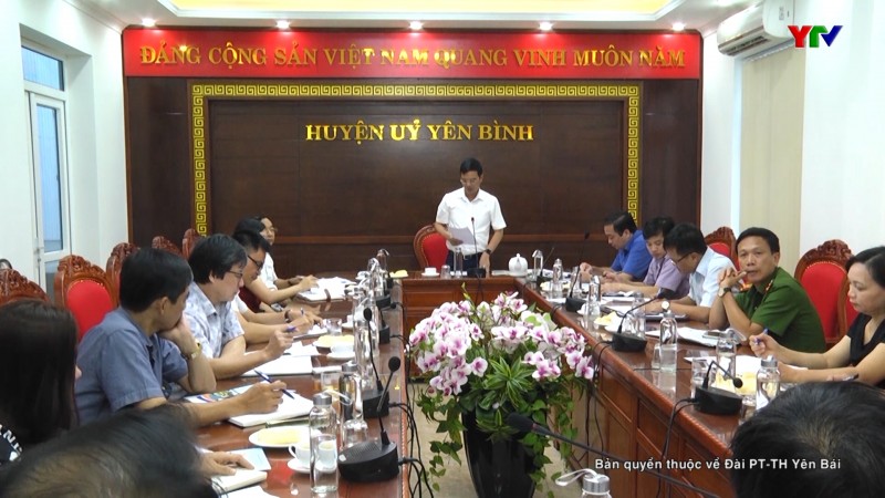 Đồng chí Phó Chủ tịch UBND tỉnh Dương Văn Tiến làm việc tại huyện Yên Bình về kế hoạch phát triển du lịch năm 2019-2020