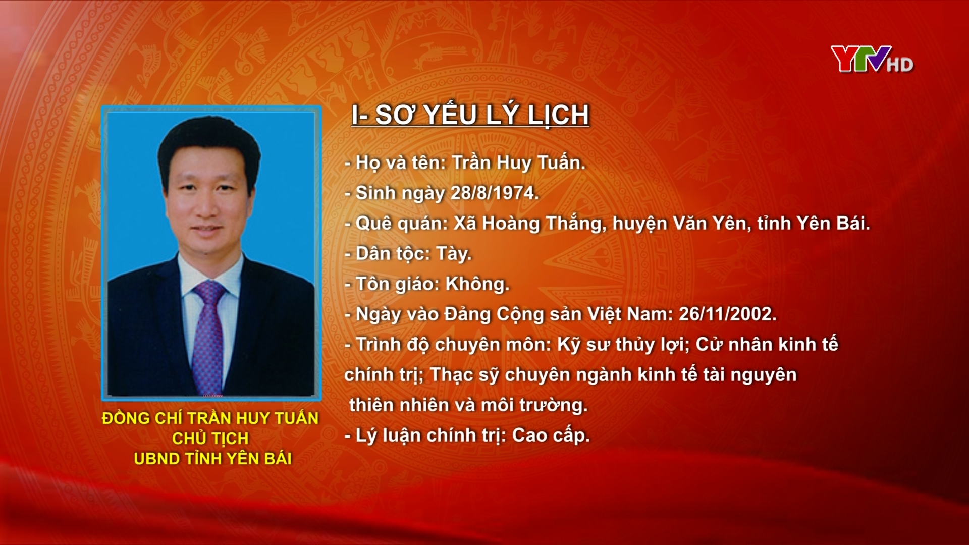 Tiểu sử đồng chí tân Chủ tịch UBND tỉnh Trần Huy Tuấn
