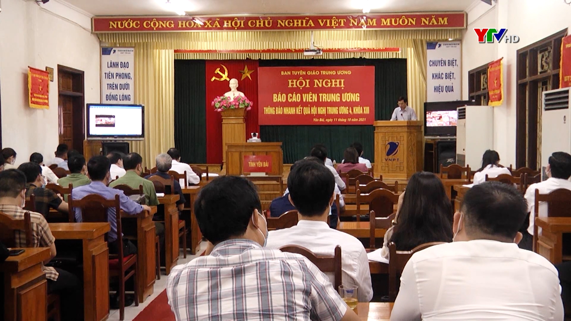 Tỉnh Yên Bái dự Hội nghị trực tuyến Báo cáo viên Trung ương thông báo kết quả Hội nghị lần 4, BCH Trung ương Đảng khóa XIII