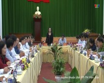 Đ/c Bí thư tỉnh ủy Phạm Thị Thanh Trà kiểm tra tình hình phát triển KT- XH tại huyện Trấn Yên.