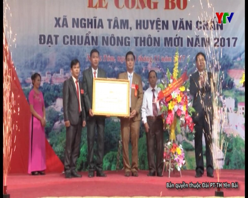 Lễ công bố xã Nghĩa Tâm huyện Văn Chấn đạt chuẩn nông thôn mới