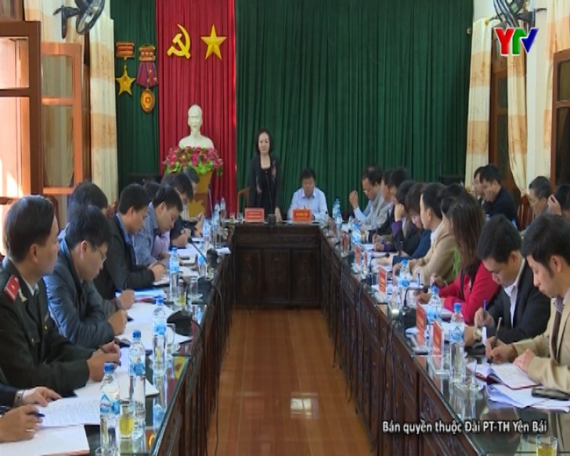Đồng chí Bí thư Tỉnh ủy Phạm Thị Thanh Trà làm việc với đội ngũ cán bộ chủ chốt huyện Mù Cang Chải