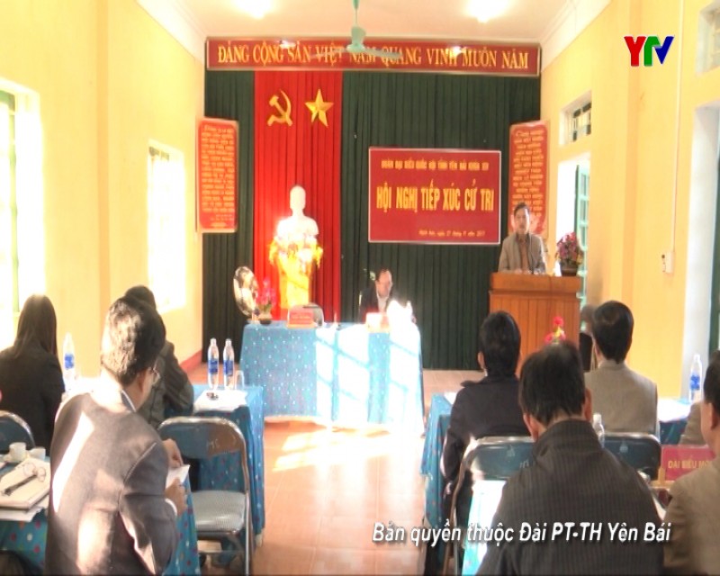 Đoàn ĐBQH khóa XIV tỉnh Yên Bái tiếp xúc cử tri huyện Văn Chấn và TX Nghĩa Lộ