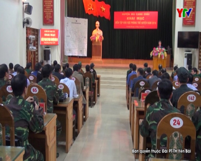 Khai mạc diễn tập khu vực phòng thủ huyện Mù Cang Chải năm 2018