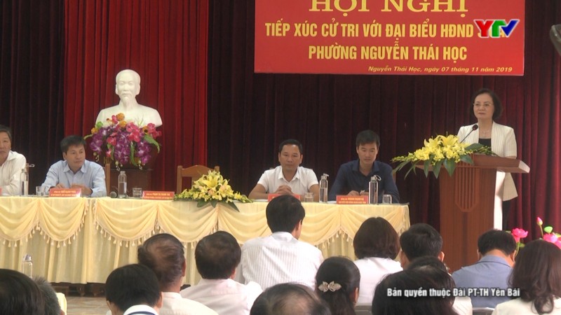Đồng chí Bí thư Tỉnh ủy Phạm Thị Thanh Trà tiếp xúc cử tri phường Nguyễn Thái Học, thành phố Yên Bái