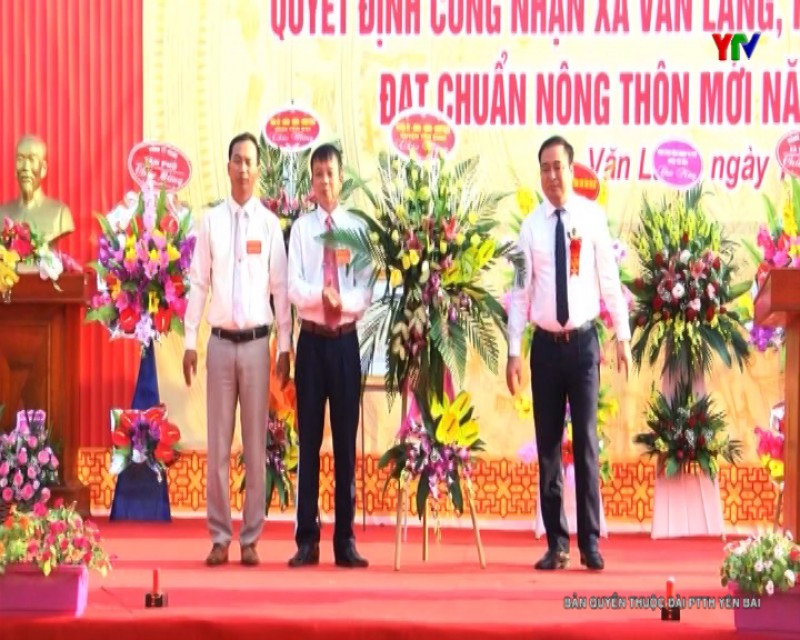 Lễ công bố xã Văn Lãng (huyện Yên Bình) đạt chuẩn nông thôn mới