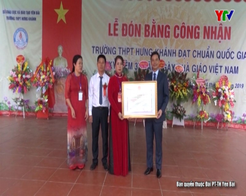 Trường THPT Hưng Khánh, huyện Trấn Yên đạt chuẩn Quốc gia mức độ 1