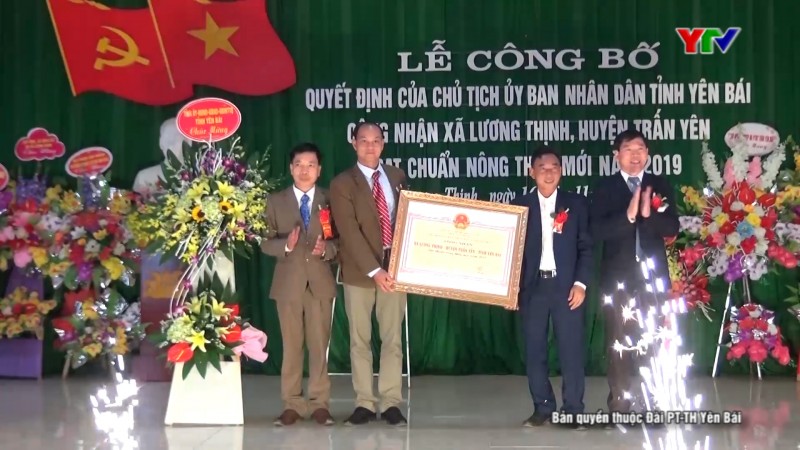 Công bố xã Lương Thịnh, huyện Trấn Yên đạt chuẩn nông thôn mới