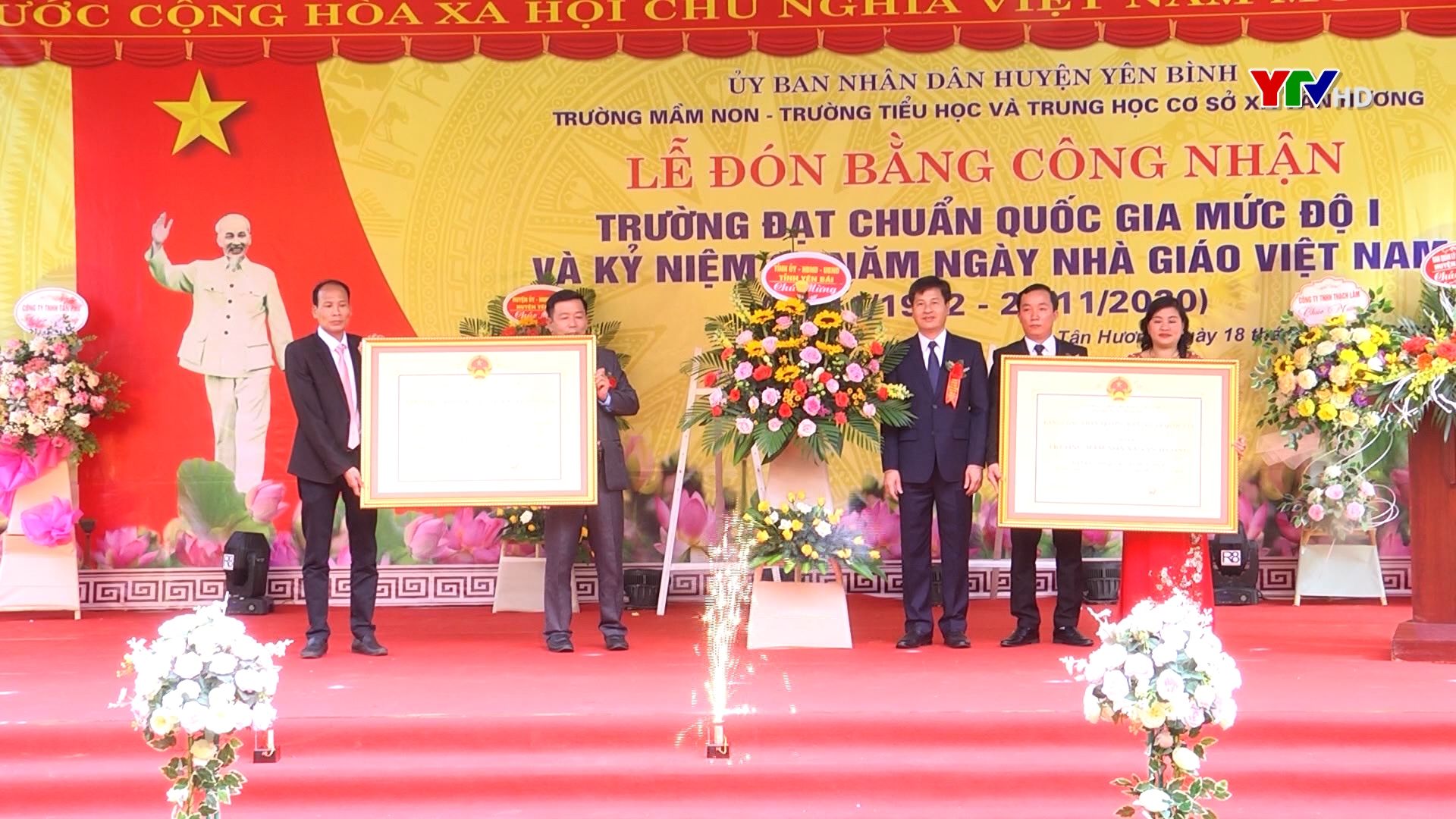 Trường Mầm non, Trường Tiểu học và THCS Tân Hương, huyện Yên Bình đạt chuẩn Quốc gia