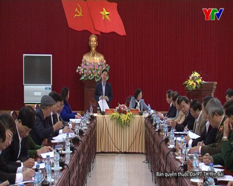 Đoàn công tác của Bộ Chính trị, Ban Bí thư làm việc với BTV tỉnh ủy Yên Bái