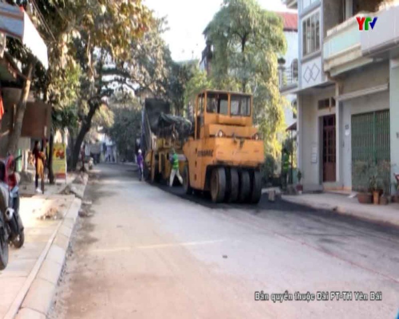 Công trình cải tạo nâng cấp đường Nguyễn Phúc thành phố Yên Bái cơ bản hoàn thành